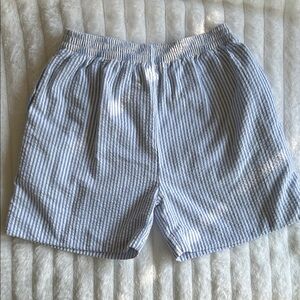 Striped Blue and White Kids Shorts